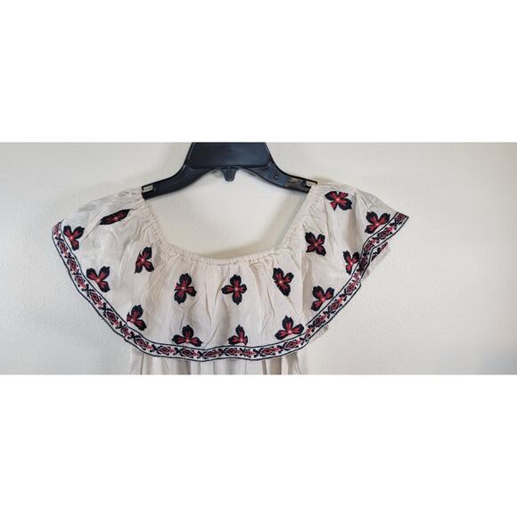 Anthropologie Raga Jumpsuit Womens X-Small Embroidered Boho Cottagecore NWT - Picture 9 of 9